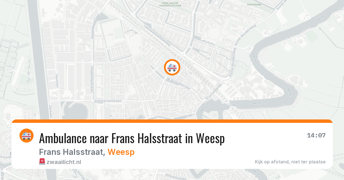 Ambulance naar Frans Halsstraat in Weesp — 6 jul 2026