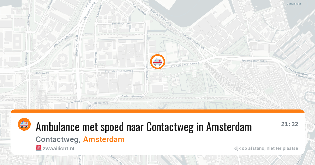 Ambulance met spoed naar Contactweg in Amsterdam — 28 jun 2026