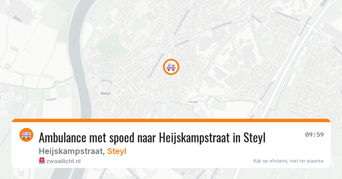 Ambulance met spoed naar Heijskampstraat in Steyl — 30 jun 2026