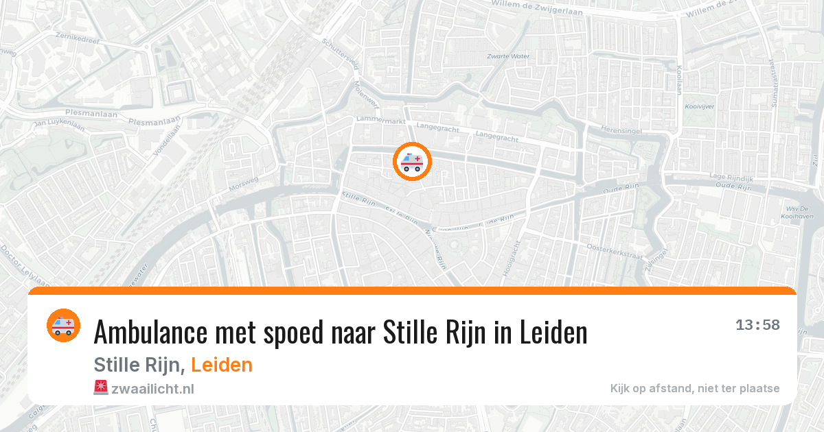 Ambulance met spoed naar Stille Rijn in Leiden — 5 jun 2026
