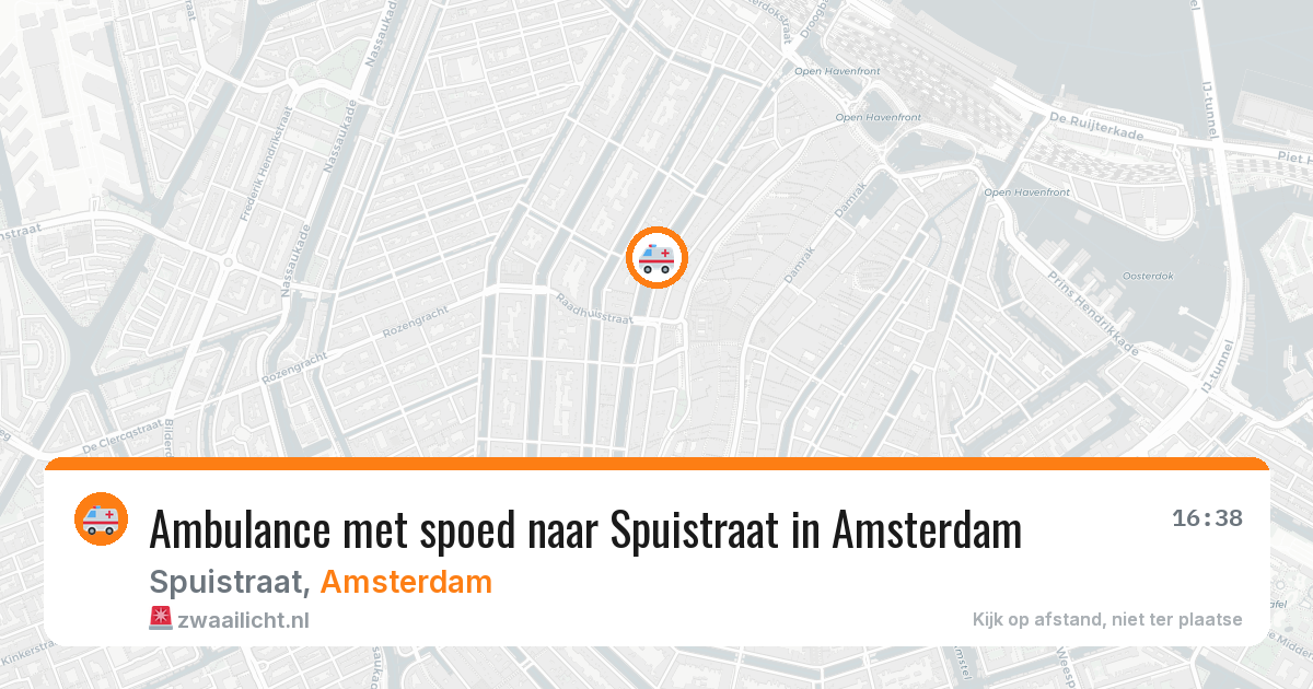 Ambulance met spoed naar Spuistraat in Amsterdam — 22 mei 2026