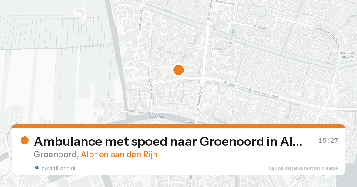 Ambulance met spoed naar Groenoord in Alphen aan den Rijn — 20 aug 2026