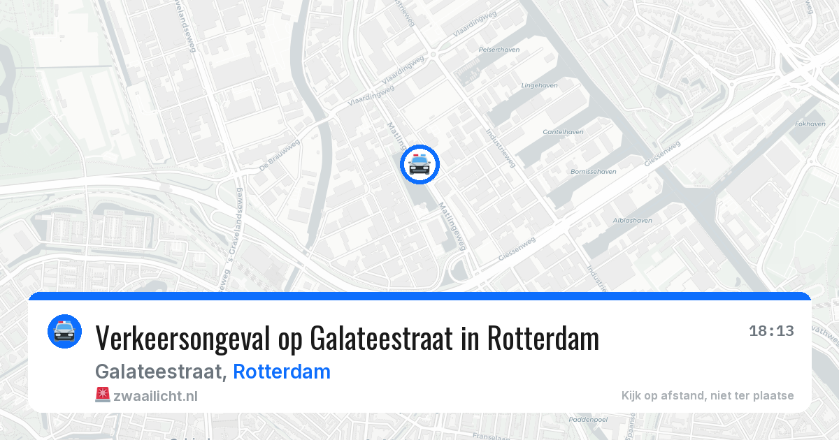 Verkeersongeval op Galateestraat in Rotterdam — 20 apr 2026
