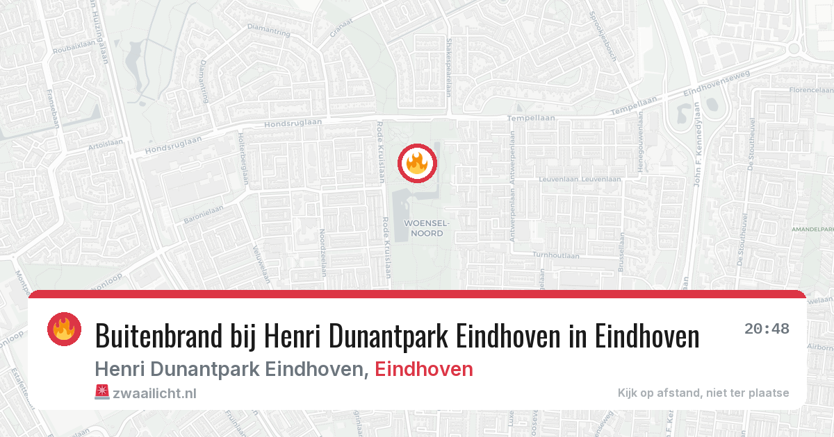 Buitenbrand bij Henri Dunantpark Eindhoven in Eindhoven — 3 mrt 2026