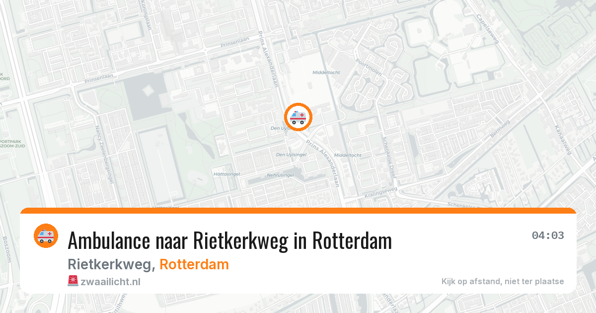 Ambulance naar Rietkerkweg in Rotterdam — 6 jul 2026