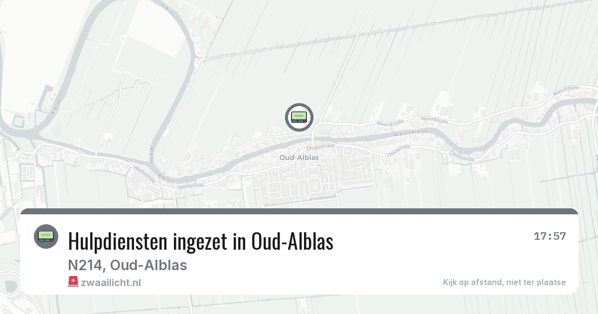 Hulpdiensten ingezet in Oud-Alblas — 10 mrt 2026 | 🚨 Zwaailicht.nl