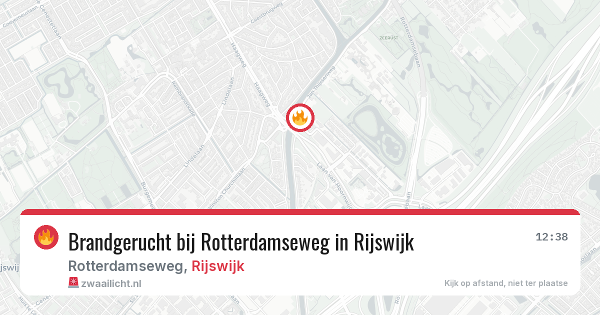 Brandgerucht bij Rotterdamseweg in Rijswijk — 6 mei 2026