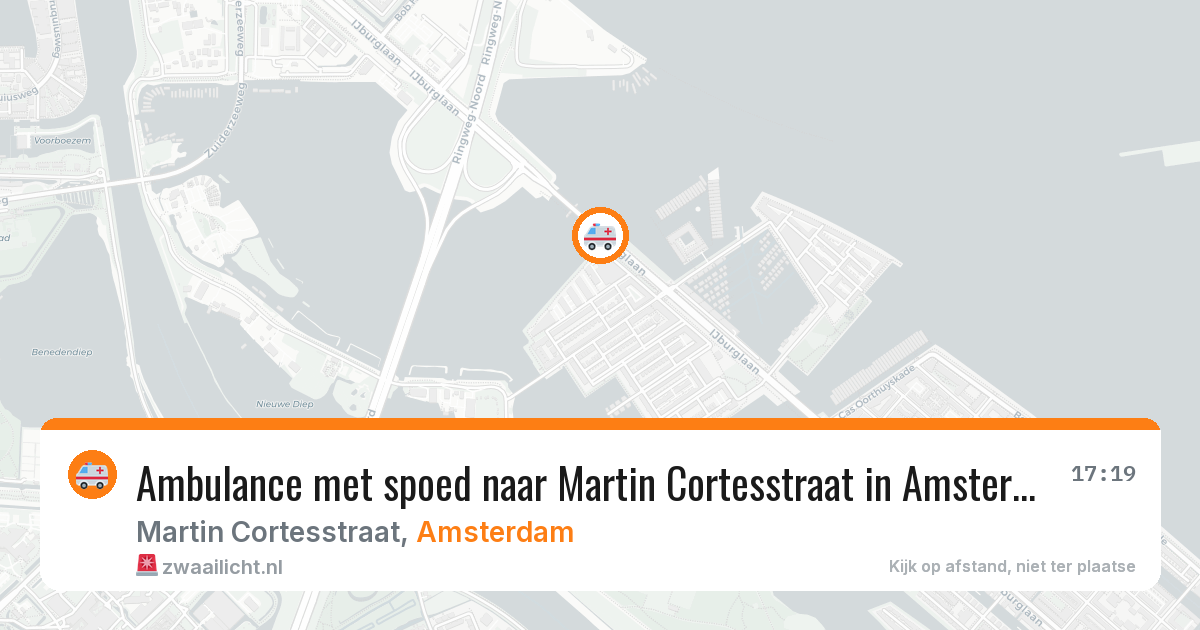 Ambulance met spoed naar Martin Cortesstraat in Amsterdam — 7 aug 2026