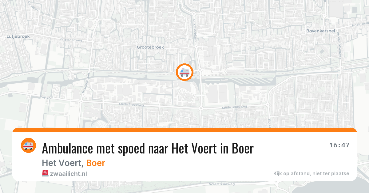 Ambulance met spoed naar Het Voert in Boer — 22 jul 2026