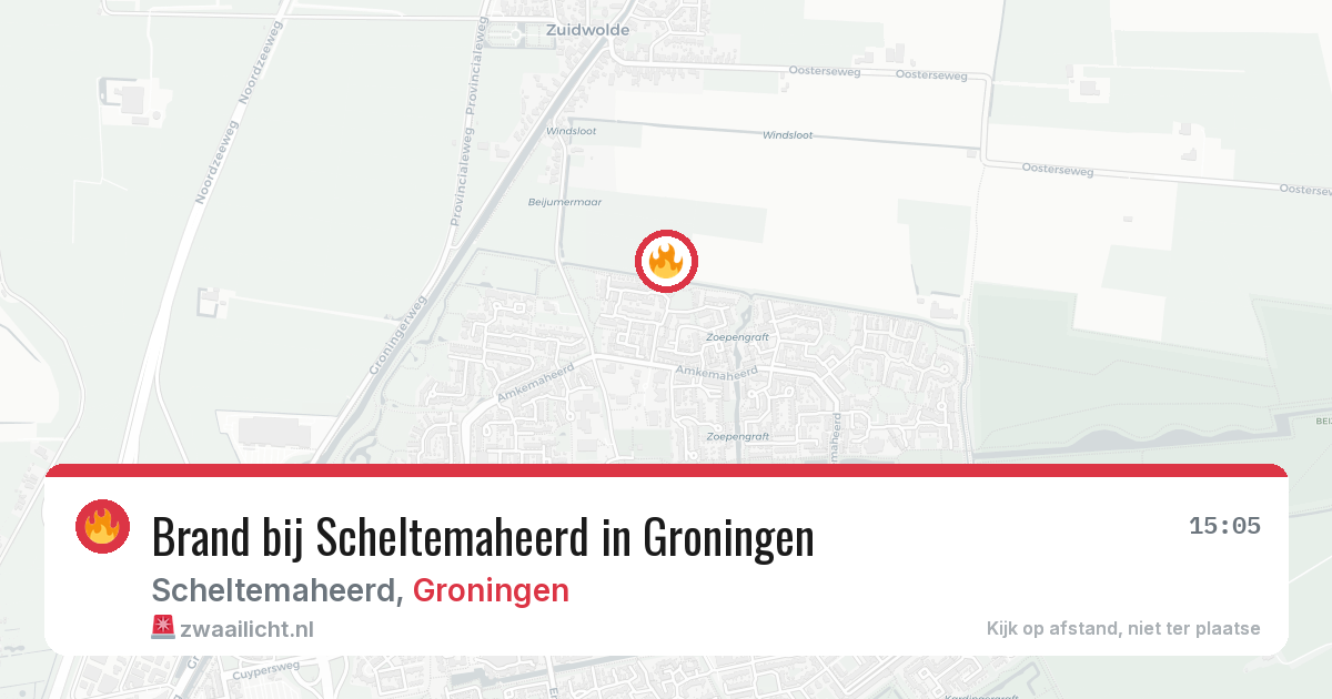 Brand bij Scheltemaheerd in Groningen — 5 feb 2026