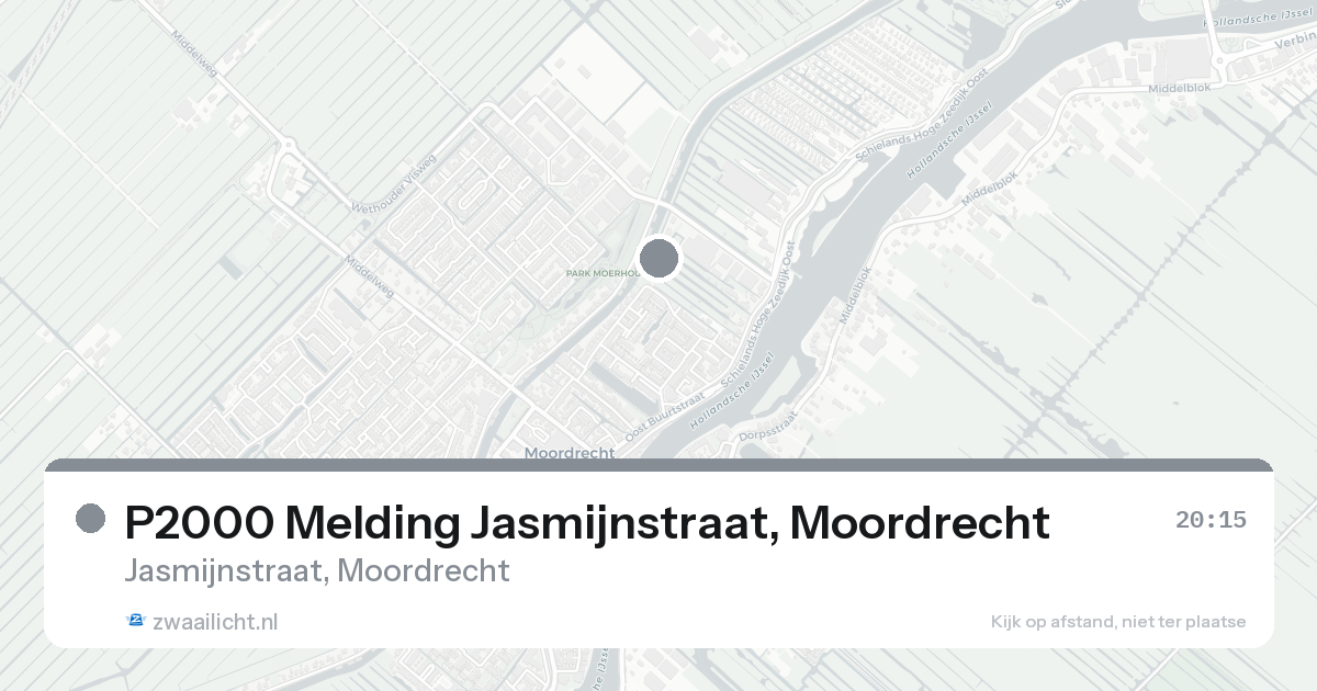 P2000 Melding Jasmijnstraat, Moordrecht — 7 feb 2026
