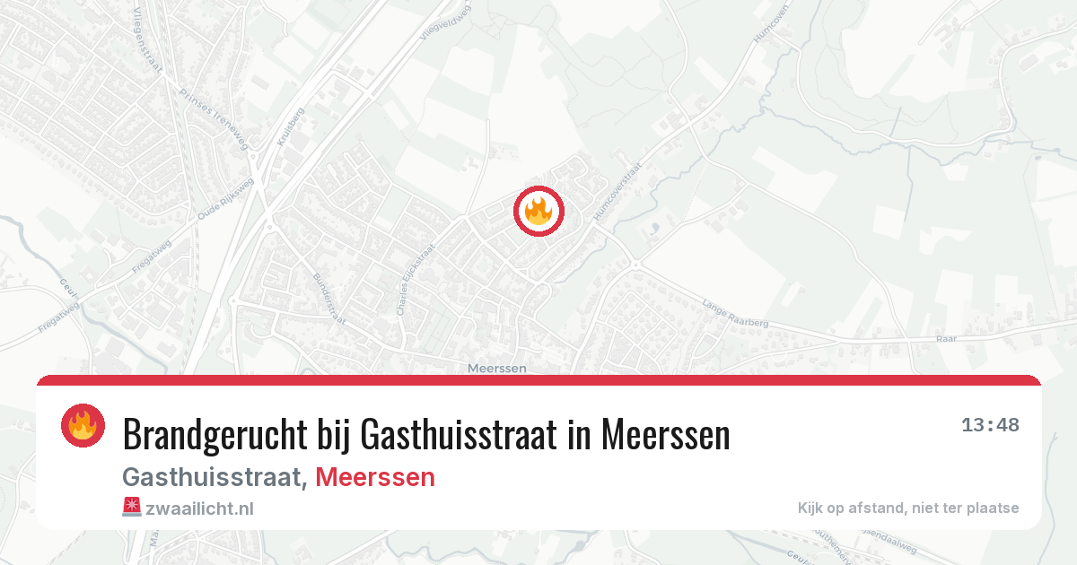 Brandgerucht bij Gasthuisstraat in Meerssen — 2 aug 2026