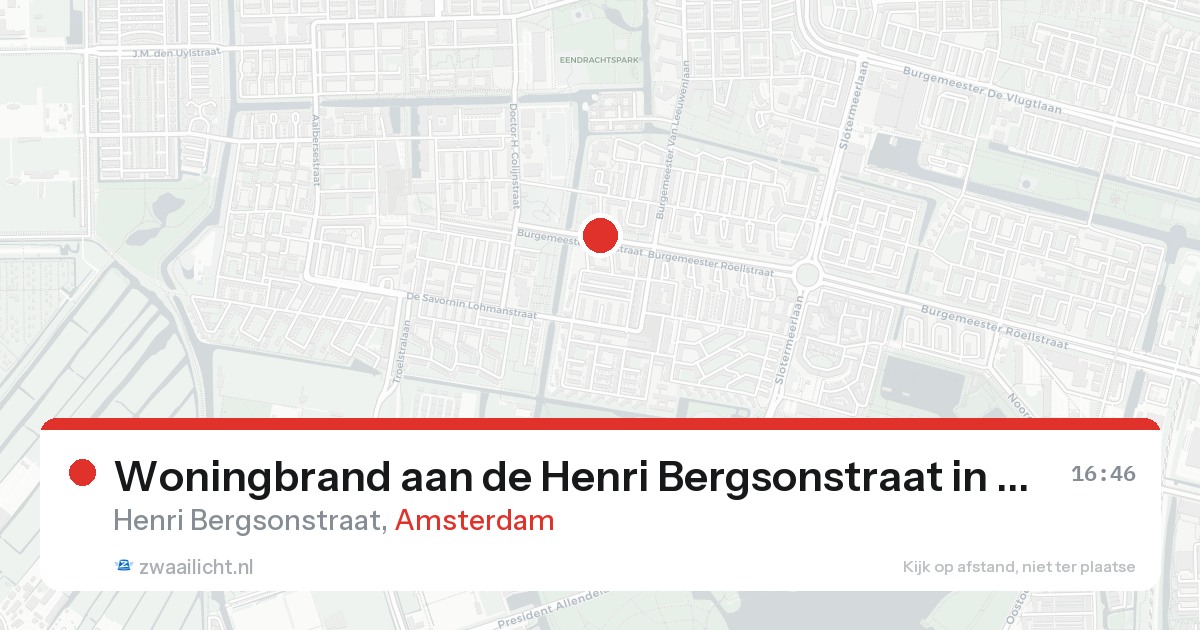 Woningbrand aan de Henri Bergsonstraat in Amsterdam — 25 aug 2026