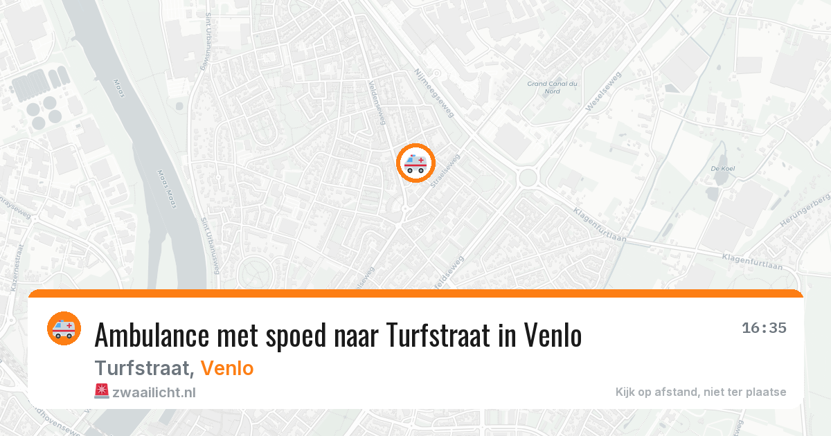 Ambulance met spoed naar Turfstraat in Venlo — 6 jul 2026