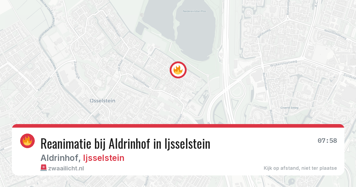 Reanimatie bij Aldrinhof in Ijsselstein — 21 jun 2026