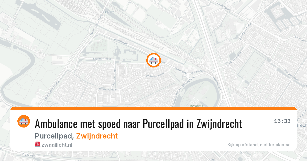 Ambulance met spoed naar Purcellpad in Zwijndrecht — 21 mei 2026