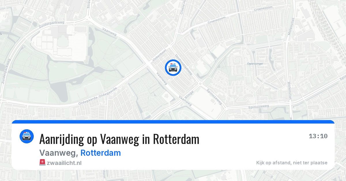 Aanrijding op Vaanweg in Rotterdam — 1 apr 2026