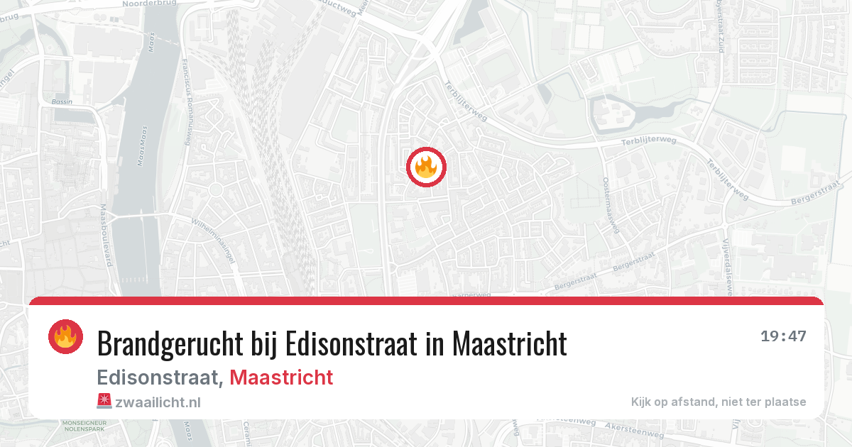 Brandgerucht bij Edisonstraat in Maastricht — 1 jul 2026