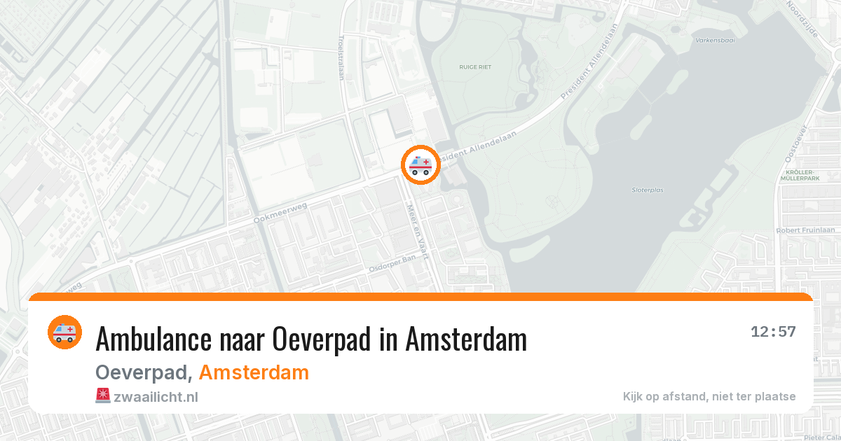Ambulance naar Oeverpad in Amsterdam — 1 apr 2026