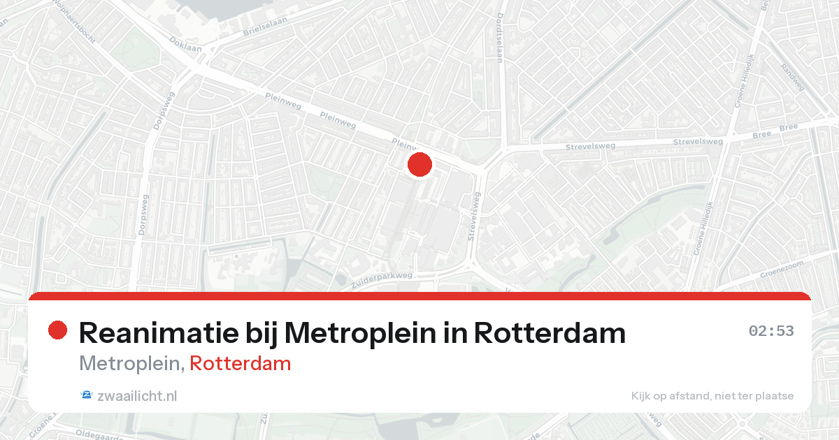 Reanimatie bij Metroplein in Rotterdam — 22 aug 2026