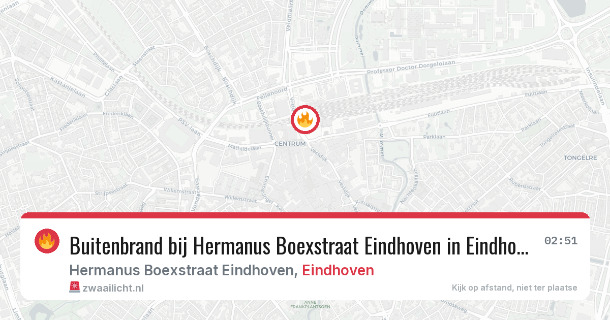 Buitenbrand bij Hermanus Boexstraat Eindhoven in Eindhoven — 24 apr 2026