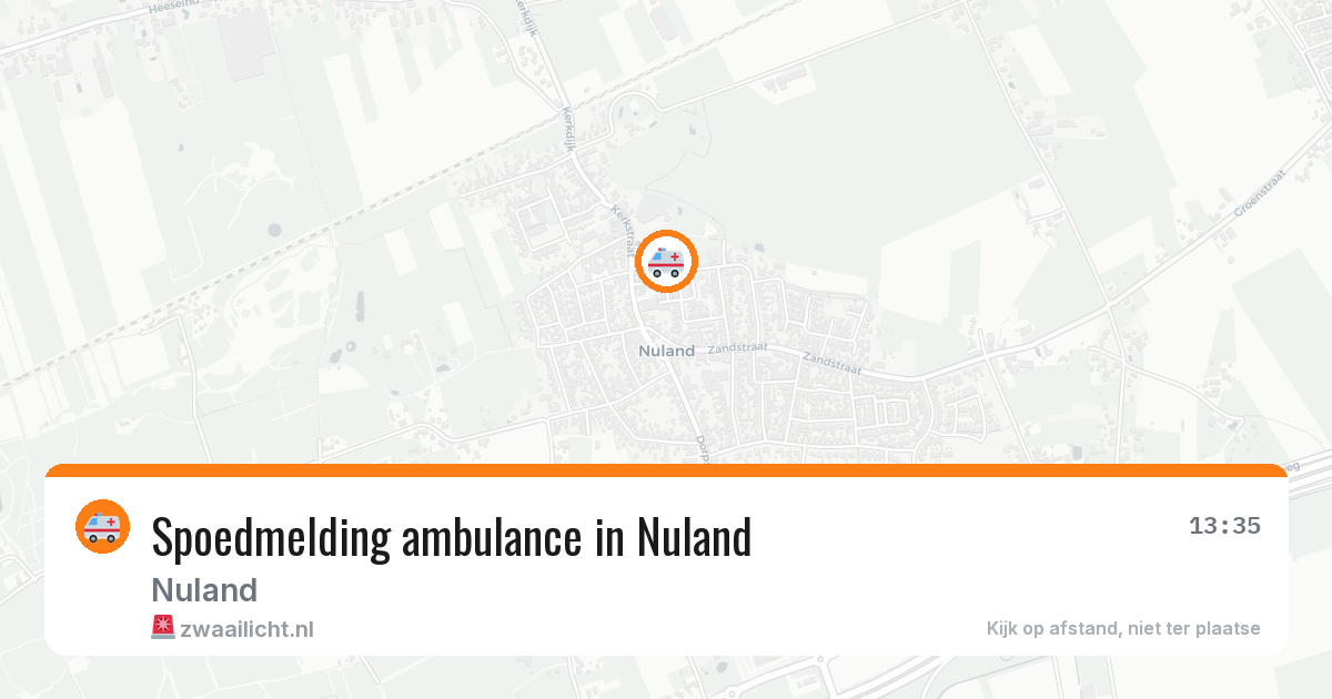 Spoedmelding ambulance in Nuland — 31 jul 2026