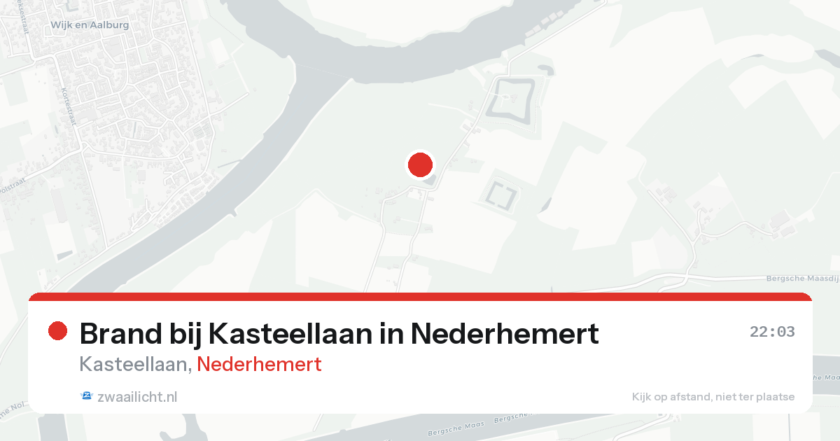 Brand bij Kasteellaan in Nederhemert — 16 aug 2026