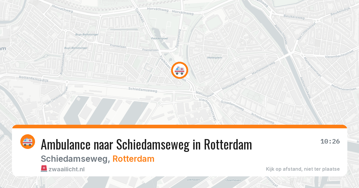Ambulance naar Schiedamseweg in Rotterdam — 13 aug 2026