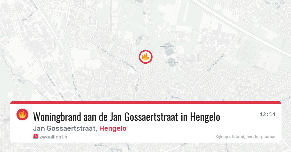 Woningbrand aan de Jan Gossaertstraat in Hengelo — 5 jun 2026