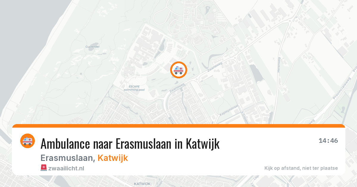 Ambulance naar Erasmuslaan in Katwijk — 10 aug 2026