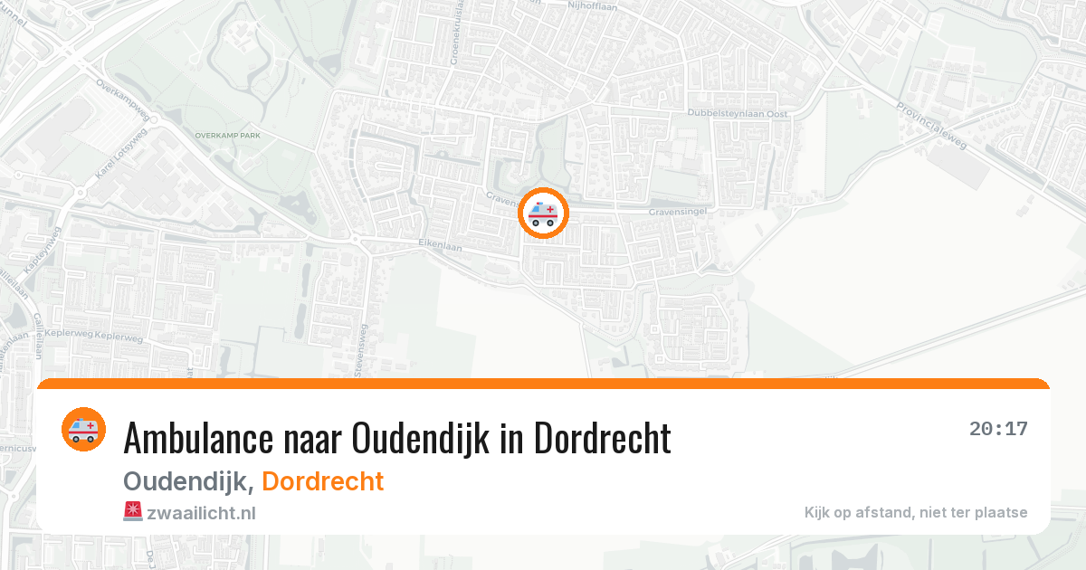Ambulance naar Oudendijk in Dordrecht — 11 aug 2026