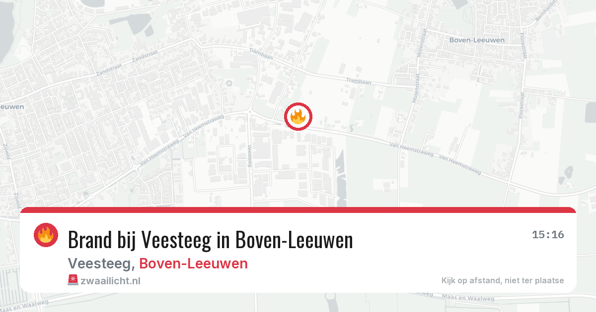 Brand bij Veesteeg in Boven-Leeuwen — 5 mrt 2026