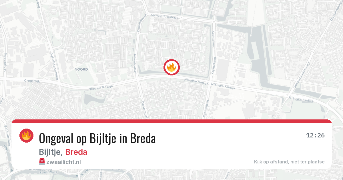 Ongeval op Bijltje in Breda — 26 jun 2026