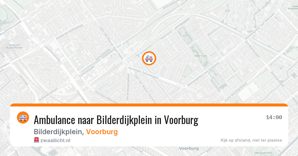 Ambulance naar Bilderdijkplein in Voorburg — 15 mei 2026