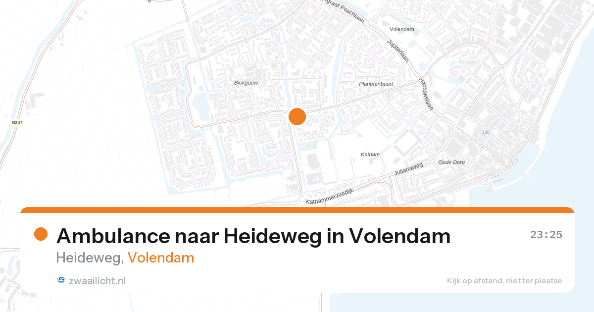 Ambulance naar Heideweg in Volendam — 27 aug 2026
