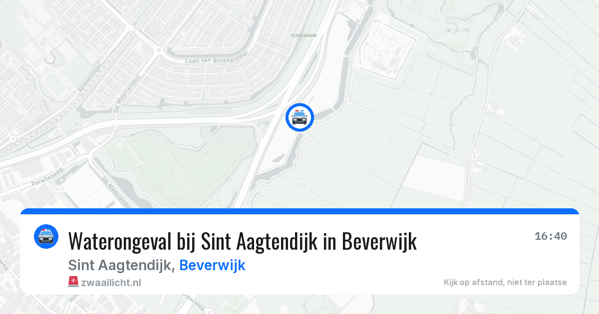 Waterongeval bij Sint Aagtendijk in Beverwijk — 1 jun 2026