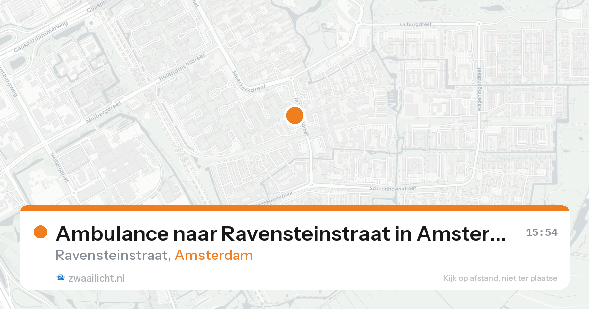 Ambulance naar Ravensteinstraat in Amsterdam — 24 aug 2026