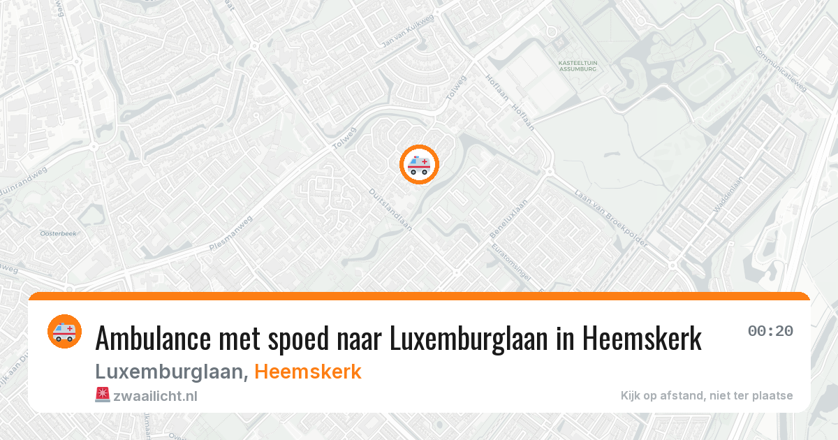 Ambulance met spoed naar Luxemburglaan in Heemskerk — 28 jan 2026
