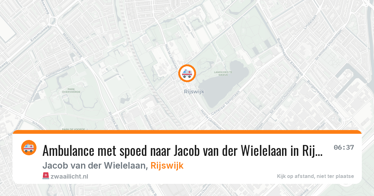 Ambulance met spoed naar Jacob van der Wielelaan in Rijswijk — 6 aug 2026