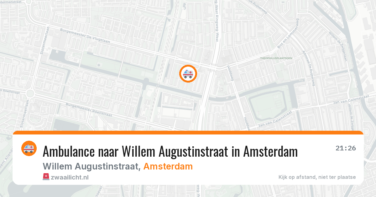 Ambulance naar Willem Augustinstraat in Amsterdam — 4 aug 2026