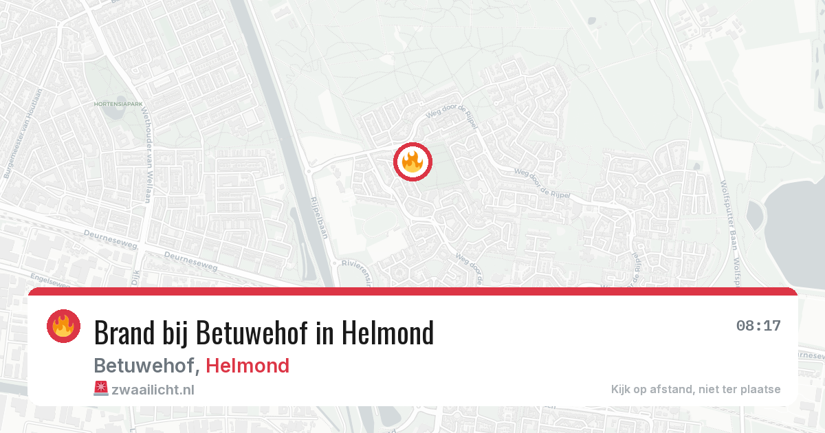 Brand bij Betuwehof in Helmond — 24 mrt 2026