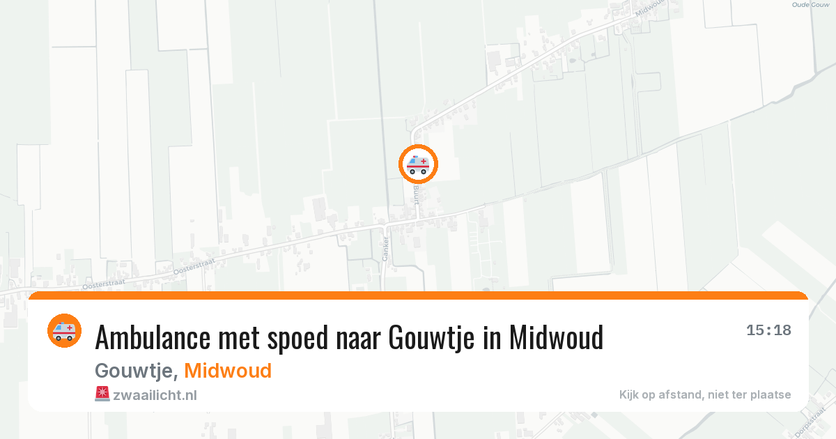 Ambulance met spoed naar Gouwtje in Midwoud — 31 mei 2026