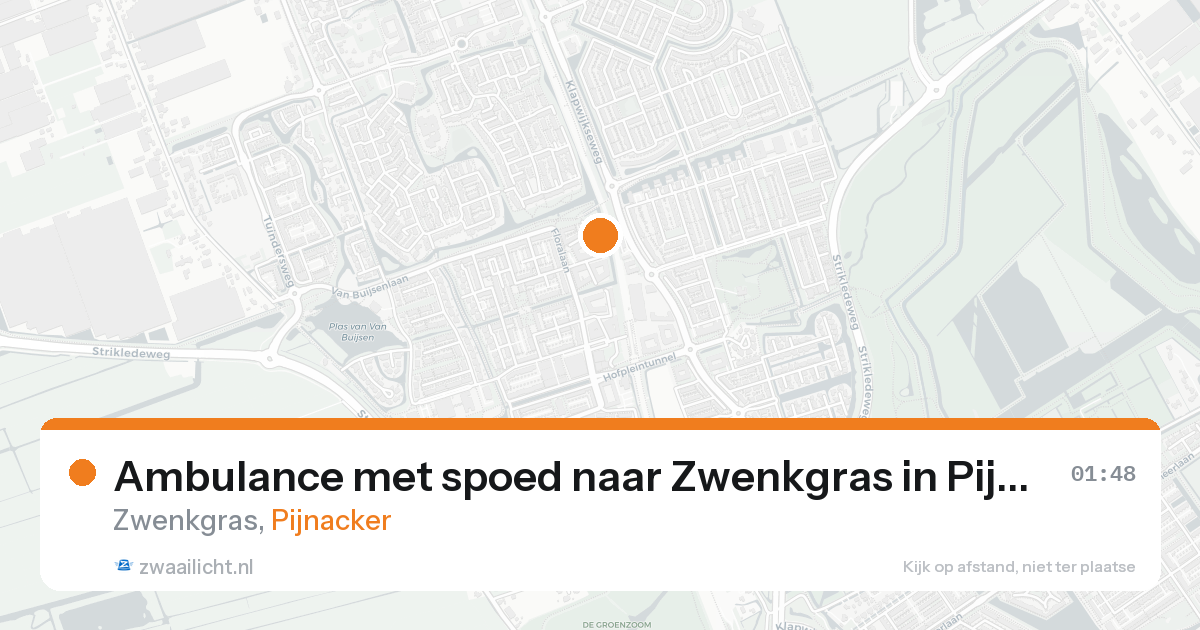 Ambulance met spoed naar Zwenkgras in Pijnacker — 20 aug 2026