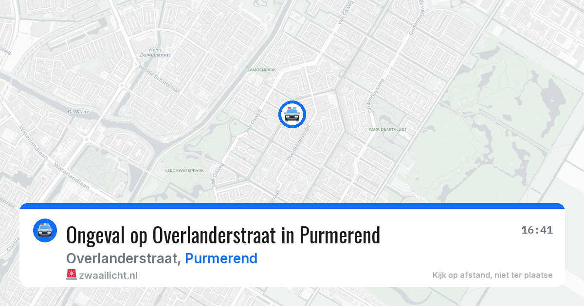 Ongeval op Overlanderstraat in Purmerend — 7 mei 2026