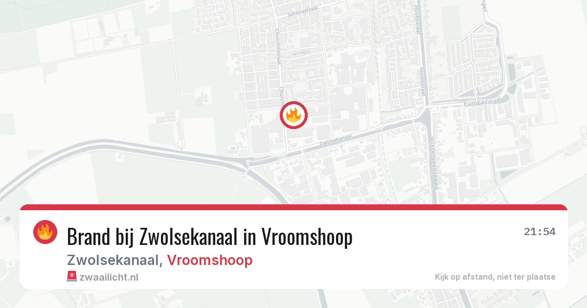 Brand bij Zwolsekanaal in Vroomshoop — 5 jul 2026
