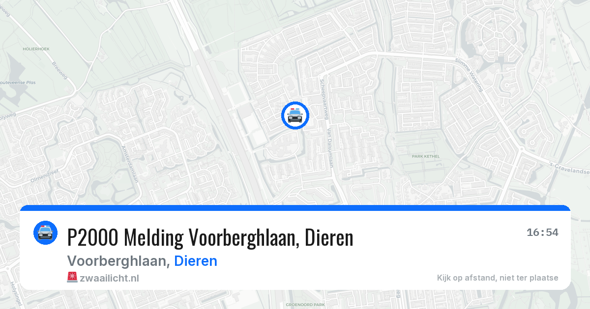 P2000 Melding Voorberghlaan, Dieren — 31 mrt 2026