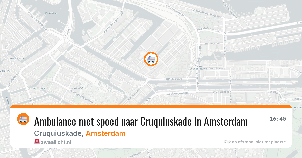 Ambulance met spoed naar Cruquiuskade in Amsterdam — 3 mrt 2026