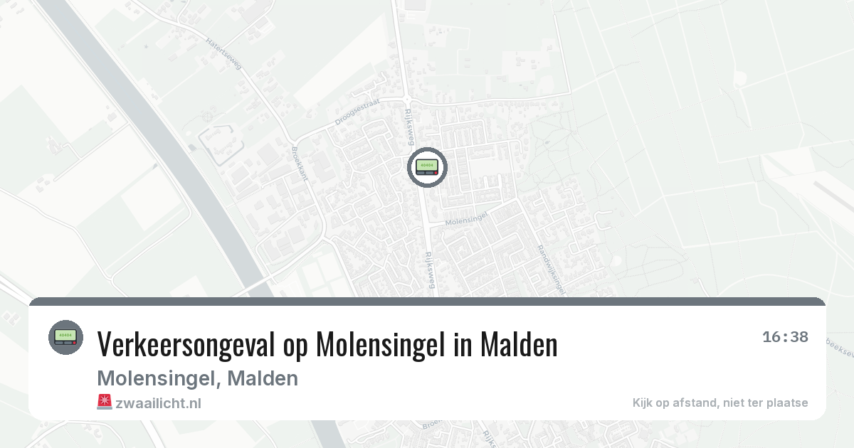 Verkeersongeval op Molensingel in Malden — 18 mrt 2026