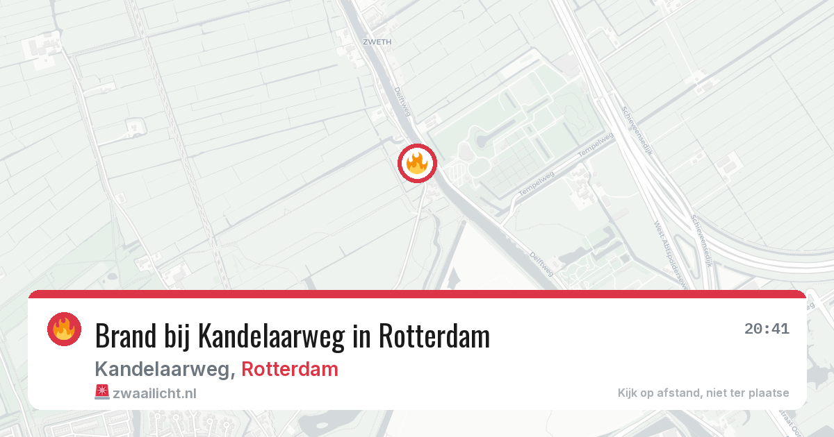 Brand bij Kandelaarweg in Rotterdam — 22 jun 2026