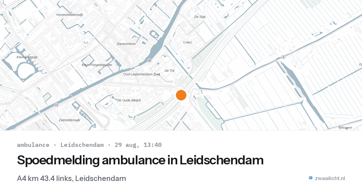 Spoedmelding ambulance in Leidschendam — 29 aug 2026